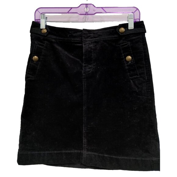 Talbots Dresses & Skirts - Talbots Womens Corduroy Mini Skirt Size 4 Petite‎ Black Preppy Casual